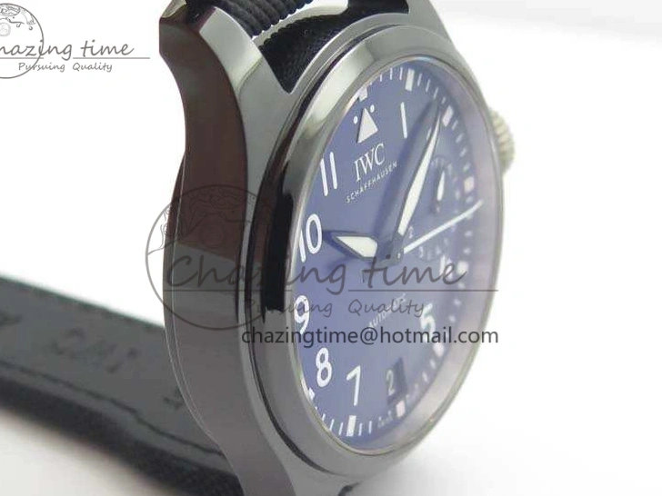 MIROTIME 0104 Supportive Big Pilot Real PR IW502003 Real Ceramic ZF 1:1 Best Edition On Black Calfskin Strap A51111 V 7238
